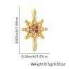Copper Micropaved Zircon Colorful Sixpointed Sunflower Geometric Fashion Diy Jewelry Connection Material