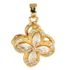 Copper Minimalist Rotatable Four Leaf Clover Flower Pendant Jewelry Accessories Electroplated