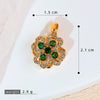 Copper Minimalist Rotatable Four Leaf Clover Flower Pendant Jewelry Accessories Electroplated
