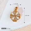 Copper Minimalist Rotatable Four Leaf Clover Flower Pendant Jewelry Accessories Electroplated
