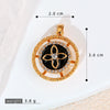 Copper Minimalist Rotatable Four Leaf Clover Flower Pendant Jewelry Accessories Electroplated