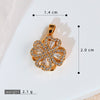 Copper Minimalist Rotatable Four Leaf Clover Flower Pendant Jewelry Accessories Electroplated