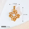 Copper Minimalist Rotatable Four Leaf Clover Flower Pendant Jewelry Accessories Electroplated