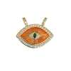 Copper Multicolor Micro Eye Pendant Jewelry Dripping Oil Treatment Women's Necklace