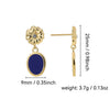 Copper Needle Flower Irregular Elegant Simple Geometric Earrings