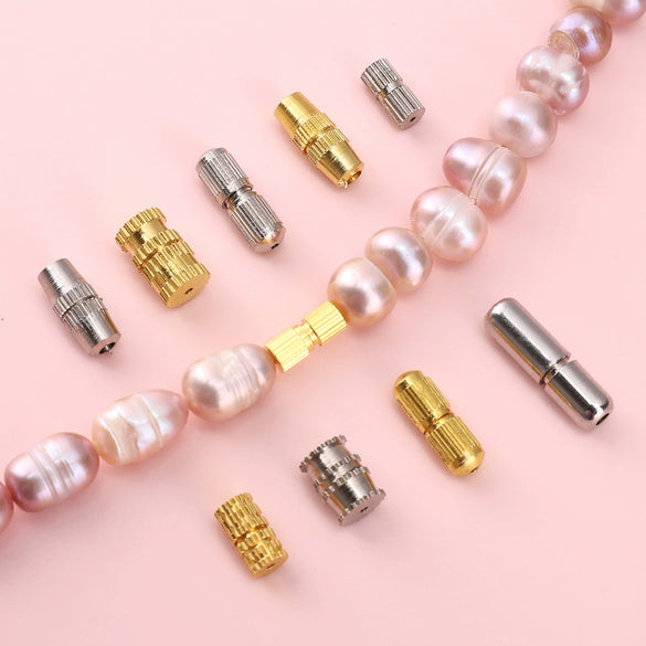 Copper Nut Screw Capsule Connection Buckle Jewelry Accessories For Diy Handmade Bracelets And Necklaces