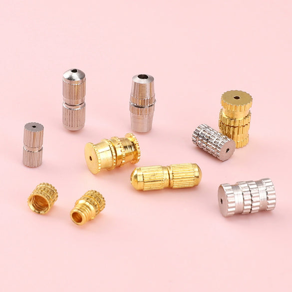 Copper Nut Screw Capsule Connection Buckle Jewelry Accessories For Diy Handmade Bracelets And Necklaces
