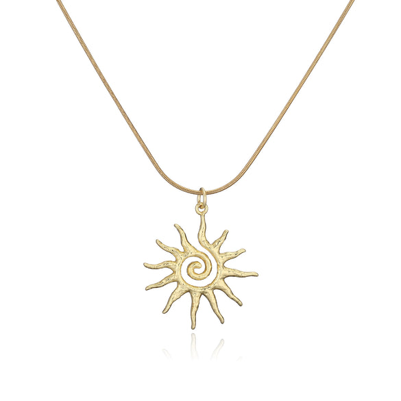 Copper Personalized Twisted Sunflower Jewelry Sets With Electroplating Include Earrings Necklaces