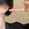 Copper Plain Hoop Twist Electroplated Earrings For Women Simple Cool Style