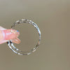Copper Plain Hoop Twist Electroplated Earrings For Women Simple Cool Style