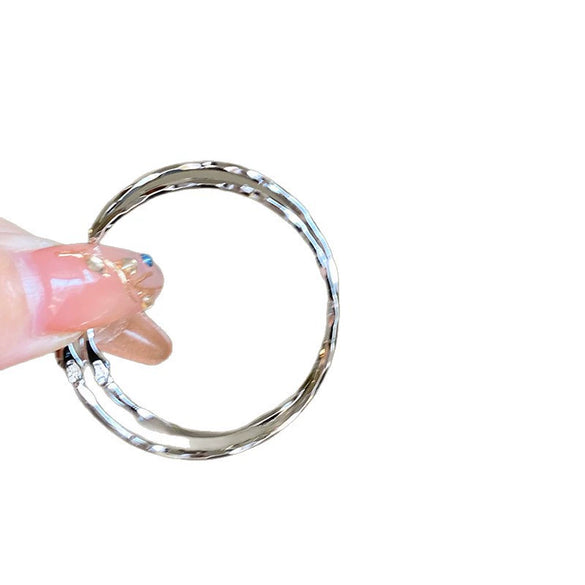 Copper Plain Hoop Twist Electroplated Earrings For Women Simple Cool Style