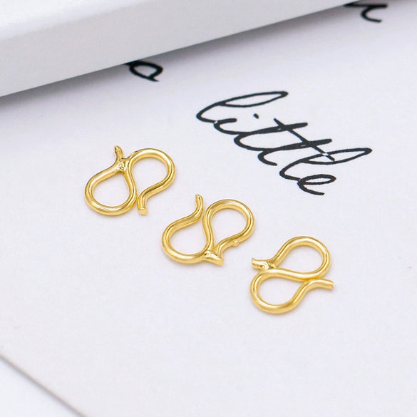 Copper Plated Gold Bracelet Necklace With S Shaped Hook Buckle And Electroplating Treatment