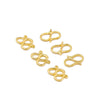 Copper Plated Gold Bracelet Necklace With S Shaped Hook Buckle And Electroplating Treatment
