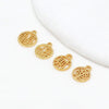 Copper Plated Gold Cut Out Round Plate Pendant Diy Accessories Electroplating