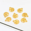 Copper Plated Gold Cut Out Round Plate Pendant Diy Accessories Electroplating