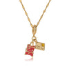 Copper Plated Gold Geometric Pendant Necklace For Women