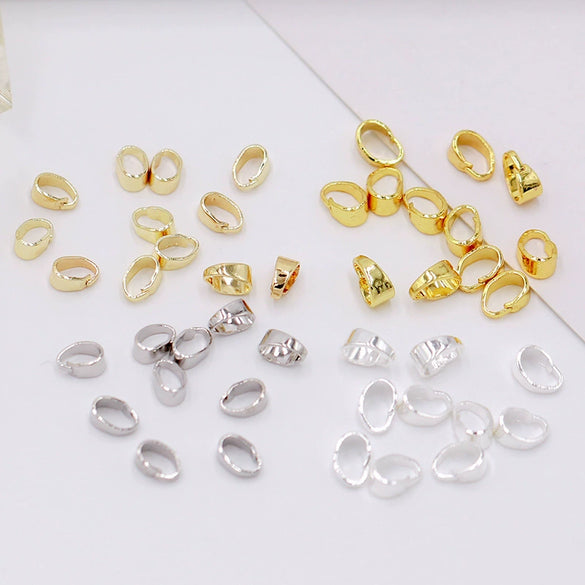 Copper Plated Gold Melon Seed Buckle Necklace Diy Pendant Material