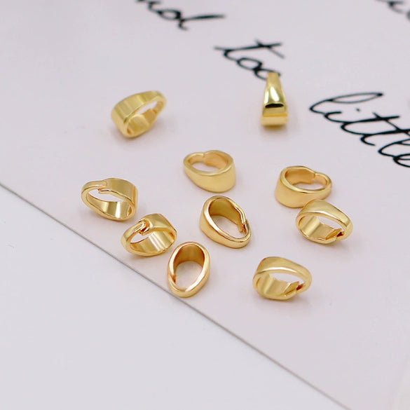 Copper Plated Gold Melon Seed Buckle Necklace Diy Pendant Material