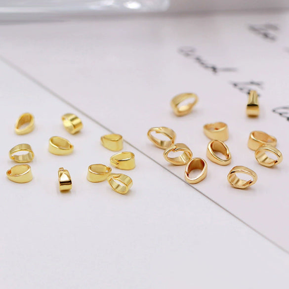 Copper Plated Gold Melon Seed Buckle Necklace Diy Pendant Material