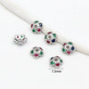 Copper Plated Gold Micropaved Zircon Flower Holder Bead Spacer Jewelry Accessories For Diy Bracelet Necklace