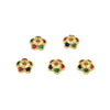 Copper Plated Gold Micropaved Zircon Flower Holder Bead Spacer Jewelry Accessories For Diy Bracelet Necklace