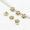 Copper Plated Gold Micropaved Zircon Flower Holder Bead Spacer Jewelry Accessories For Diy Bracelet Necklace
