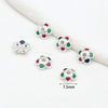 Copper Plated Gold Micropaved Zircon Flower Holder Bead Spacer Jewelry Accessories For Diy Bracelet Necklace