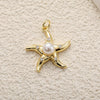Copper Plated Gold Ocean Shell Starfish Conch Accessories Jewelry Bracelet Necklace Earrings Pendant With Animal Style And Electroplating Technology