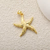 Copper Plated Gold Ocean Shell Starfish Conch Accessories Jewelry Bracelet Necklace Earrings Pendant With Animal Style And Electroplating Technology