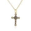 Copper Plated 18K Gold Microinlaid Zircon Geometric Pendant Necklace For Female Light Luxury Style