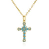 Copper Plated 18K Gold Microinlaid Zircon Geometric Pendant Necklace For Female Light Luxury Style