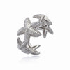 Copper Plated 18K Gold Shell Starfish Animal Zodiac Ring Electroplating