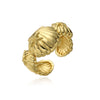 Copper Plated 18K Gold Shell Starfish Animal Zodiac Ring Electroplating