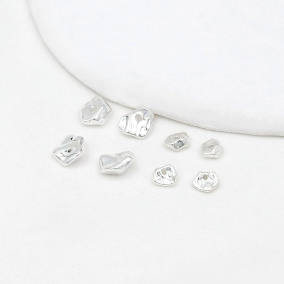 Copper Plated 18K Gold Specialshaped Spacer Beads Asymmetrical Bracelet Loose Beads Electroplated Simple Geometric