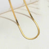 Copper Plated 14K Real Gold Geometric Water Ripple Clavicle Chain Ochain Necklace For Women