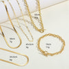 Copper Plated 14K Real Gold Geometric Water Ripple Clavicle Chain Ochain Necklace For Women