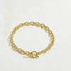 Copper Plated 14K Real Gold Geometric Water Ripple Clavicle Chain Ochain Necklace For Women