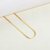 Copper Plated 14K Real Gold Geometric Water Ripple Clavicle Chain Ochain Necklace For Women