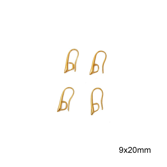 Copper Plated 18K Real Gold Handmade Ear Hook Earrings Jewelry With Gold Hook Metal Accessories Electroplating