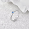 Copper Plated Platinum Women's Geometric Ring With Single Diamond