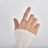 Copper Plated Platinum Women's Geometric Ring With Single Diamond