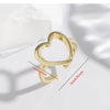 Copper Plating Circle Heart Shape Bow Knot Open Rings