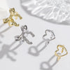 Copper Plating Circle Heart Shape Bow Knot Open Rings