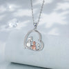 Copper Plating Heart Shape Pendant Necklace