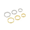 Copper Ring Electroplated 18K Real Gold Hexagonal Simple Geometric Diy Bead Accessories