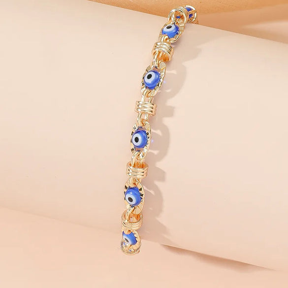 Copper Rock Simple Style Inlay Devil'S Eye Bracelets