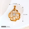 Copper Rotatable Sunflower And Leaf Style Pendant Necklace And Earrings Accessories With Electroplating