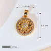 Copper Rotatable Sunflower And Leaf Style Pendant Necklace And Earrings Accessories With Electroplating