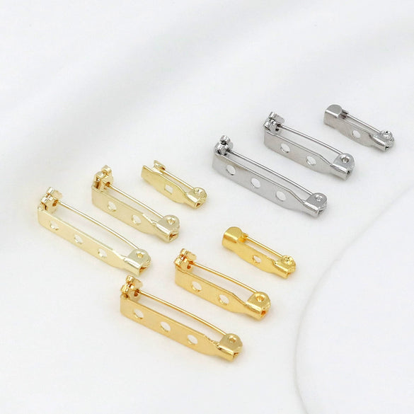 Copper Rotating Hole Pin Electroplated Brooch Holder Diy Corsage Pin Accessories