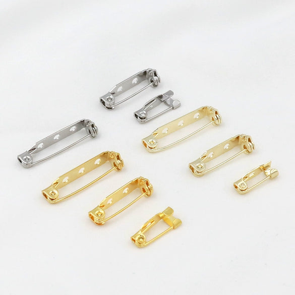 Copper Rotating Hole Pin Electroplated Brooch Holder Diy Corsage Pin Accessories